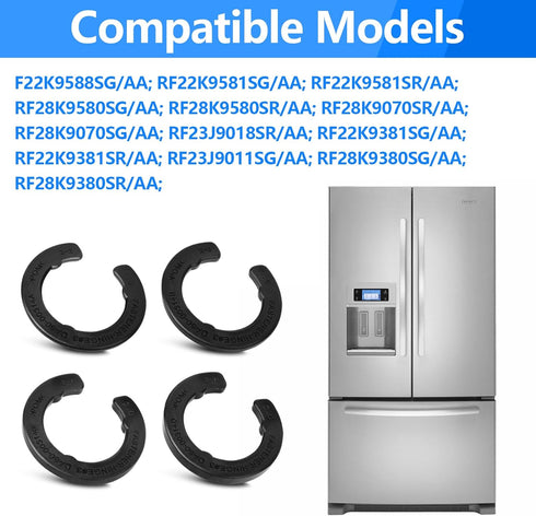 DA99-04158A Hinge Shim Refrigerator Door Height Adjustment Kits for Samsung, Replacement Parts (4 Pieces)