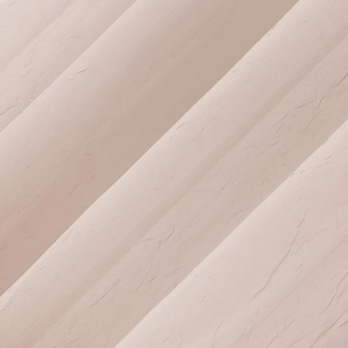 No. 918 Erica Crushed Sheer Voile Rod Pocket Curtain Panel – 51" x 84", Whisper Pink
