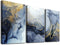 DZRWUBHS 3 Panels Abstract Wall Art for Living Room Bedroom, 12x16 inch Hang Pictures, Office Bathroom Decor