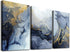DZRWUBHS 3 Panels Abstract Wall Art for Living Room Bedroom, 12x16 inch Hang Pictures, Office Bathroom Decor