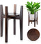 ZIOZERTT Adjustable Plant Stand with Tray,Indoor Wood Plant Stand Fit 8'' to 12''