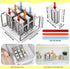 Jingmore 6 Frozen Stainless Steel Pop Molds, Round Head Metal Pop Molds with Holder & Reusable Sticks, Metal Ice Cream