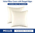 MIULEE Pack of 2 Decorative Velvet Throw Pillow Covers, 20x20 Inch Cream White Cushion Case for Sofa