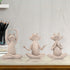 Set 3 Suoedd Sandstone Frog Figurines Yoga Decor of Frog Yoga Statues for Modern Living Room Table Office Bookshelf