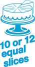Ateco Cake Portion Marker, 10 or 12 Slices, for Cakes Up To 16-Inches Diameter