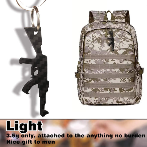Carbon Fiber Bottle Opener - 2 Pack Ultralight Keychain Openers for Outdoor Campaign, Best Gift for Men