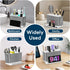 Countertop 6 Bathroom Organizer with Front Ledge for Phone, Detachable Kids Toothbrush Holders with Cord Slots and Ring