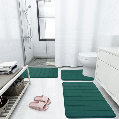 Buganda Memory Foam Bath Mat Rug, 24" x 16", Ultra Soft Non-Slip Water Absorbent Machine Washable Bath Rug