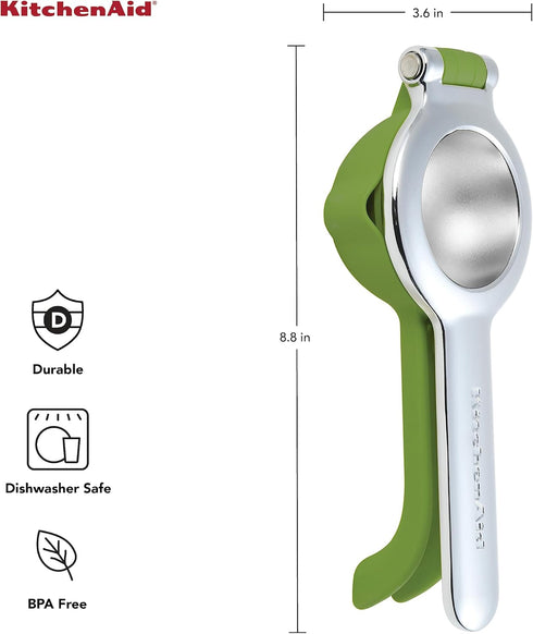 8 Inch KitchenAid Citrus Juice Press Squeezer for Lemons and Limes with Seed Catcher and Pour Spout