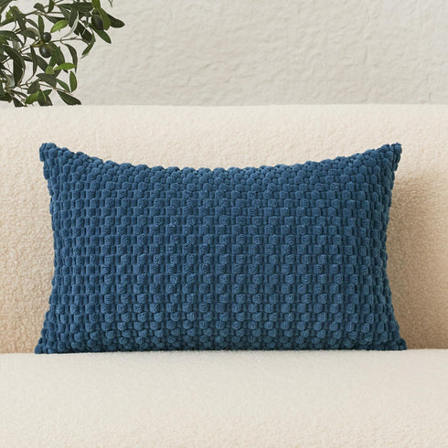 Pack 1 12x24 Inch, UGASA Lumbar Throw Pillow Covers of Super Soft Boho Corduroy Decorative Pillow Covers Cases Solid