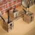 Kathfly 4 Pcs Silverware Caddy Utensil Holder for Countertop, Wood Tray Spoon Fork Holder for Kitchen Parties (Brown)