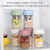 4 Pack 16oz (4 Set-Oat SOLIGT Overnight Oats Containers with Lids, Folding Spoons and Divided Compartments for Fruit