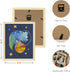 6 Pack 8x10 Inch ArtbyHannah Framed Dinosaur Wall Art, Nursery Wall Decor for Kids Boys Room, Dinosaur and Space