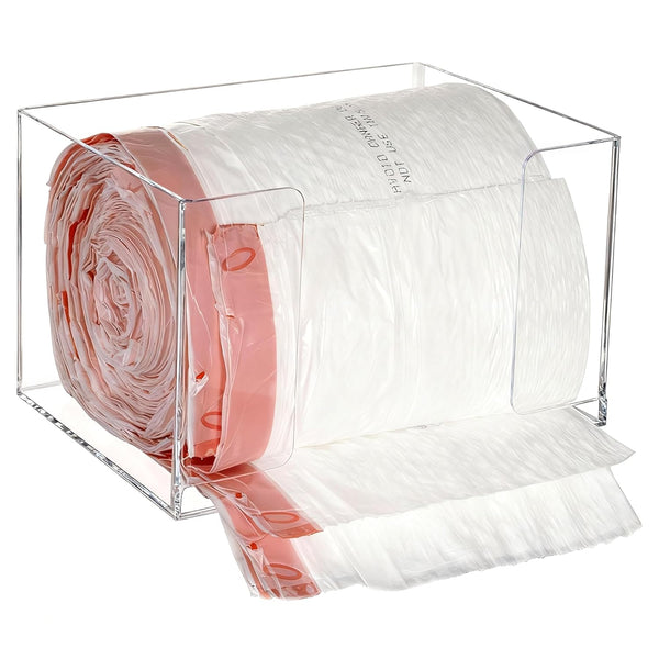 Extra Large Trash Bag Dispenser Roll Holder, Wall Mount Acrylic Garbage Bag