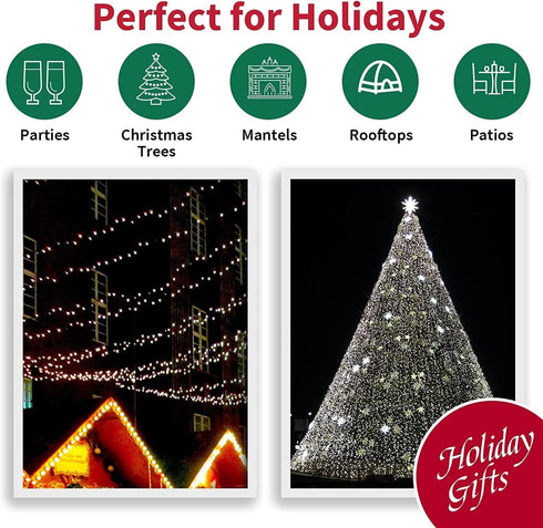 33ft 100 16 LAMPHOME Christmas Decorative Mini Lights, LED Green Wire Fairy Starry String Lights Plug in, Lighting