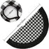 Black and White Buffalo Plaid Check Christmas Tree Skirt - 48 inches Double Layers Holiday Ornaments