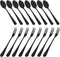 DaKuan 16 Pieces Mini Coffee Spoons (4 inch) & Stainless Steel Forks (4.8 inch) for Dessert, Tea, Appetizer