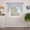 VHC Sawyer Mill Blue 2 Piece Swag Set Kitchen Curtains for Bathroom Living Room Bedroom Window Ticking Striped