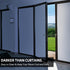 FEOMOS 100% Light Blocking White Total Blackout Window Film, Static Cling Room Darkening Cover 17.3x78.7 inches