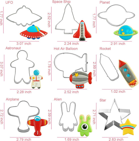 HENGYID 9 PCS Animal Cookie Cutter Set - Stainless Steel Shaped Molds for DIY Baking, Kitchen, Holiday Celebration