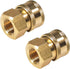 YAMATIC Pressure Washer Quick Connect, 3/8 Inch Brass Female Coupler, 3/8 Quick Connect Fitting, Rated 5000 PSI (2 PCS)