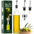 AOZITA 17oz Clear Glass Olive Oil Dispenser Bottle - 500ml Oil &