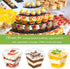 50 Pack 7 oz Qeirudu Dessert Cups with PET Lids and Spoons, Mini Plastic Yogurt Parfait Cups Square Party Serving Cup
