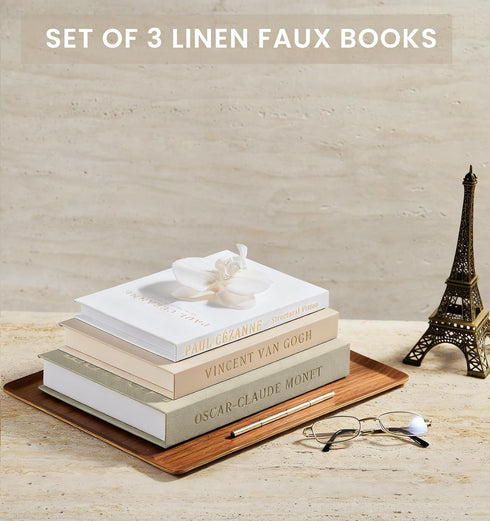 hongqu us Set 3 9.06 6.3 0.984,9.84 7.09 1.18,11.02x 7.87x Aesthetic Decorative Books - Coffee Table Books Decor - Faux