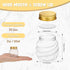 Suclain 50 Pcs 2 oz Honeycomb Plastic Jars with Gold Lids Mini Honey Jars Wide Mouth Canning Jars Small Spice Jars for Party Wedding Favors, Baby Shower DIY Gift Jelly Herb Jams Candy