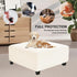 Levoberg Waterproof Square Ottoman Cover Large Square Folding Storage Ottoman Bench Slipcovers Footrest Stool Covers