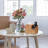 Sumnacon Tissue Box Square Cover with Storage, Rattan Holder with 2 Side Organizer for Bathroom Living Room
