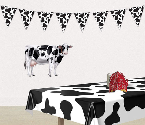 Cow Print Pennant Banner, Party Accessory (1 Count)