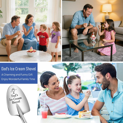 Fayomir Dad Christmas Gift, Funny Stocking Stuffers for Dad, Dads Ice Cream Shovel, Birthday Gifts for Dad, Unique