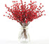 joyhalo 24 Pack Red Berry Stems - 12.6'' Holly Berry Stems, Red