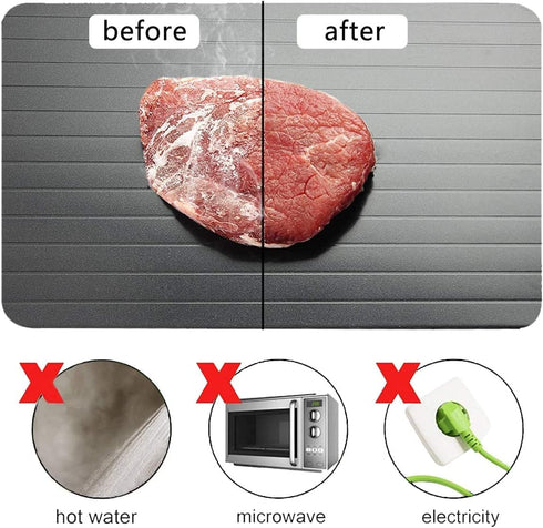 Haploon Rapid Defrosting Tray, High Density Aluminum Thawing Plate for Defrosting Frozen Food Without Microwave