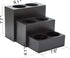 GOVOKOI 3 6 Bottles(750ml) Station(3 Black Wood Coffee Syrup Rack Organizer, Tier Syrup Bottle Holder for Coffee Bar