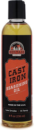 Heritage Products Cast Iron Seasoning Oil, Low-Smoke Hi Temp All-Natural Skillet Conditioner for Dutch Oven, Griddle