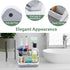 Bamboo Toothbrush Holders for Bathrooms, 6 Slots Electric Tooth Brushing Holder for Kids and Family, Grey Marble