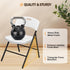 350 lbs, Commercail (2, VINGLI Folding Chairs, Plastic Foldable Chair, Capacity up to Portable Seating for Indoor