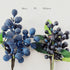 4 DS. DISTINCTIVE STYLE Artificial Blueberries Pieces Lifelike Faux Fruit Berries Fake Flowers for Decoration (Blue)