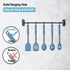 Silicone Spatula and Cooking Spoon Set - 5 Pack with Solid & Slotted Spoons, Heat Resistant, Starry Blue