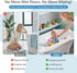 31.5" 11 Bathtub Splash Guard for Tub Kids, Silicone Splash Shield with Suction Cups, Toy Tray Shelf, No Spill Water