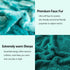 Twin(60"x80")) NEWCOSPLAY Super Soft Faux Fur Blanket Twin Size Tie-dye Light Teal Sherpa Fuzzy Plush Warm Blanket