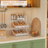 Countertop 5 3 keomaisyto Egg Holder with Dividers & DIY Nameplate to Separate Eggs, Tier Stackable Wire Storage