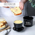 French Butter Dish Butter Crock with Lid and Knife, Keeps Butter Soft and Fresh for 2-5 Weeks, Black