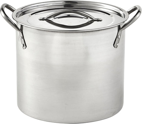 IMUSA 8 Quart Stainless Steel Stock Pot with Lid: Silver
