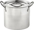 IMUSA 8 Quart Stainless Steel Stock Pot with Lid: Silver