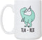 Artisan Owl Funny Tea Rex Tyrannosaurus Rex Mug, 15 oz Large Dinosaur Coffee Cup for Tea & Coffee Lovers