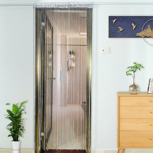 Home Decor Sequin Curtain for Doorway, 39x79 inch Hanging String Curtains, Sheer Decorative Crystal