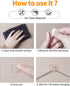 ispneay 50 Mini Light Hooks with Adhesive Strips: Indoor Clear Small String Light Clips Damage Free - Plastic Wall Hook